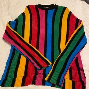 Rainbow chenille Show Me Your Mumu sweater
